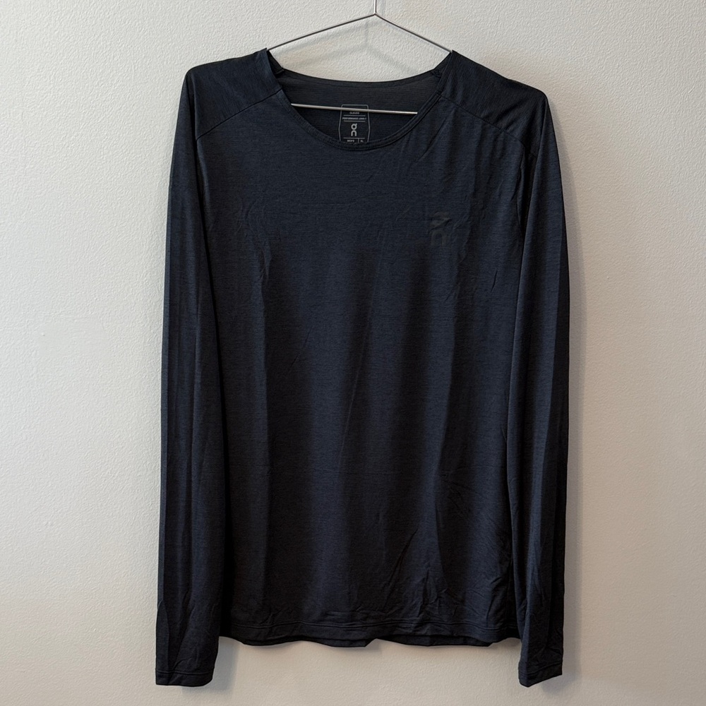 On Cloud Performance Long Men's Tee in Charcoal Grey Size XL